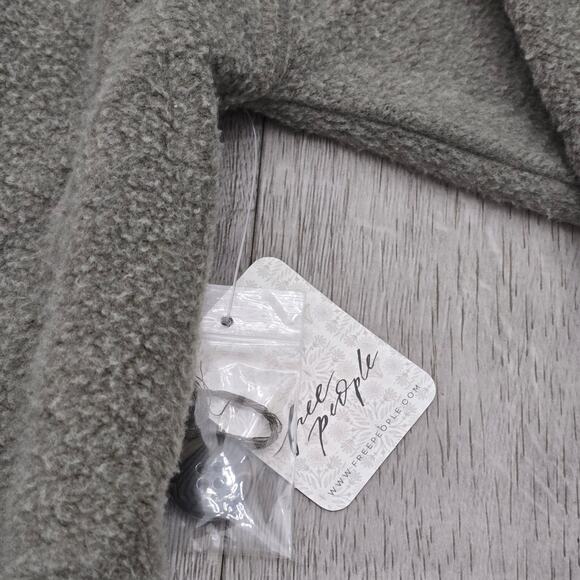Free People We The Free Long Sherpa Shacket Coat Jacket Medium Oversized NWT - Picture 6 of 11